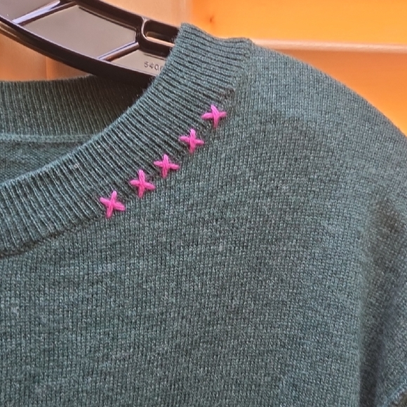 Sundance Teal Sweater with Sheep Design - Picture 3 of 6